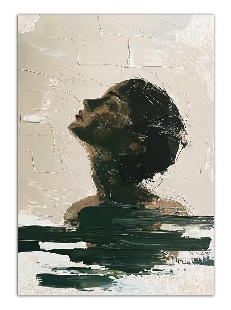 poster of women water oil painting