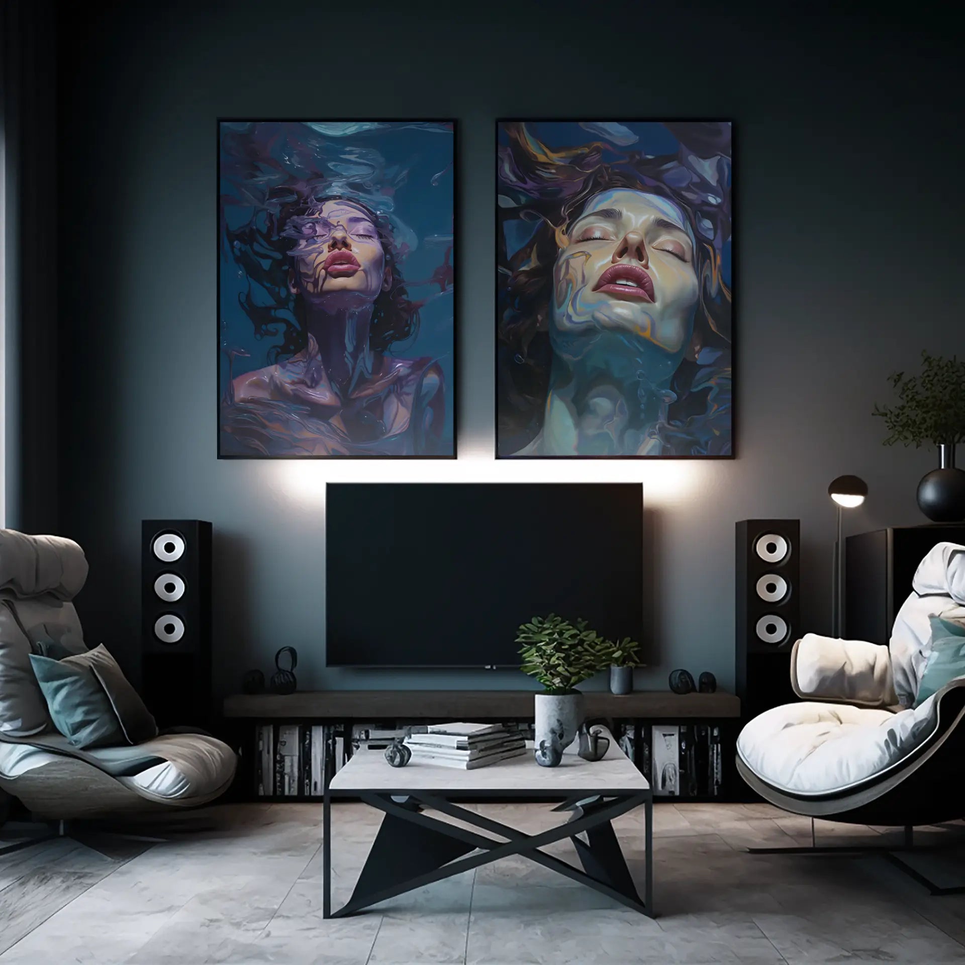 Woman under water - Poster