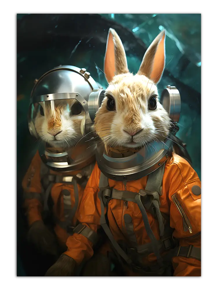 Astronaut Bunny poster print