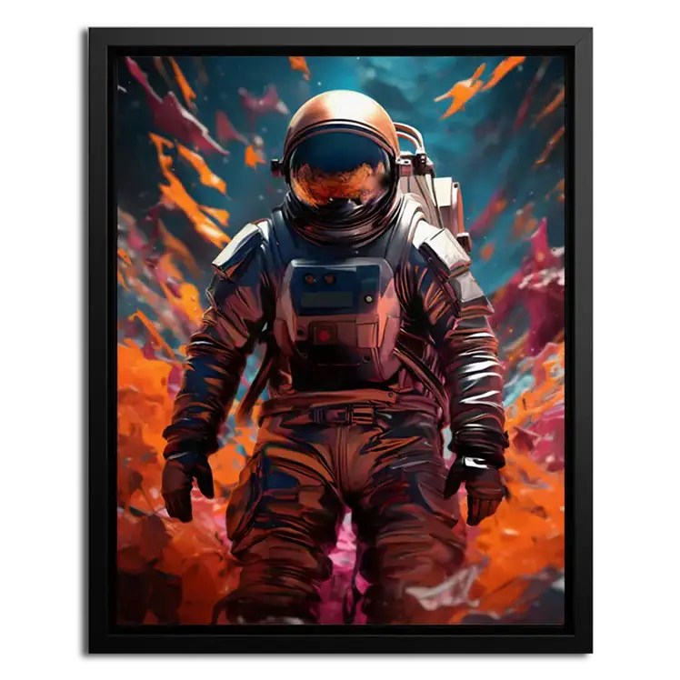 Framed Canvas of Austronaut