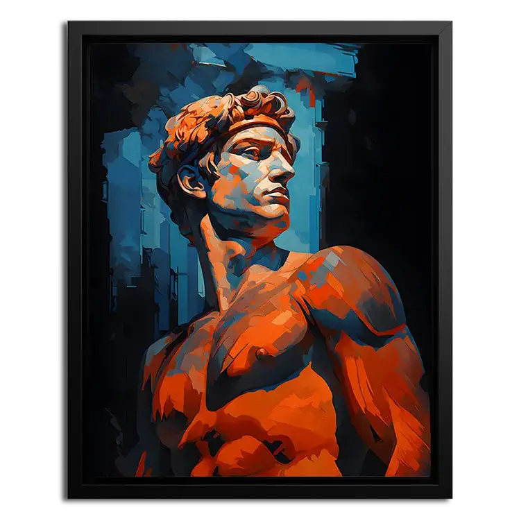 Framed Canvas Modern Art Greek Man