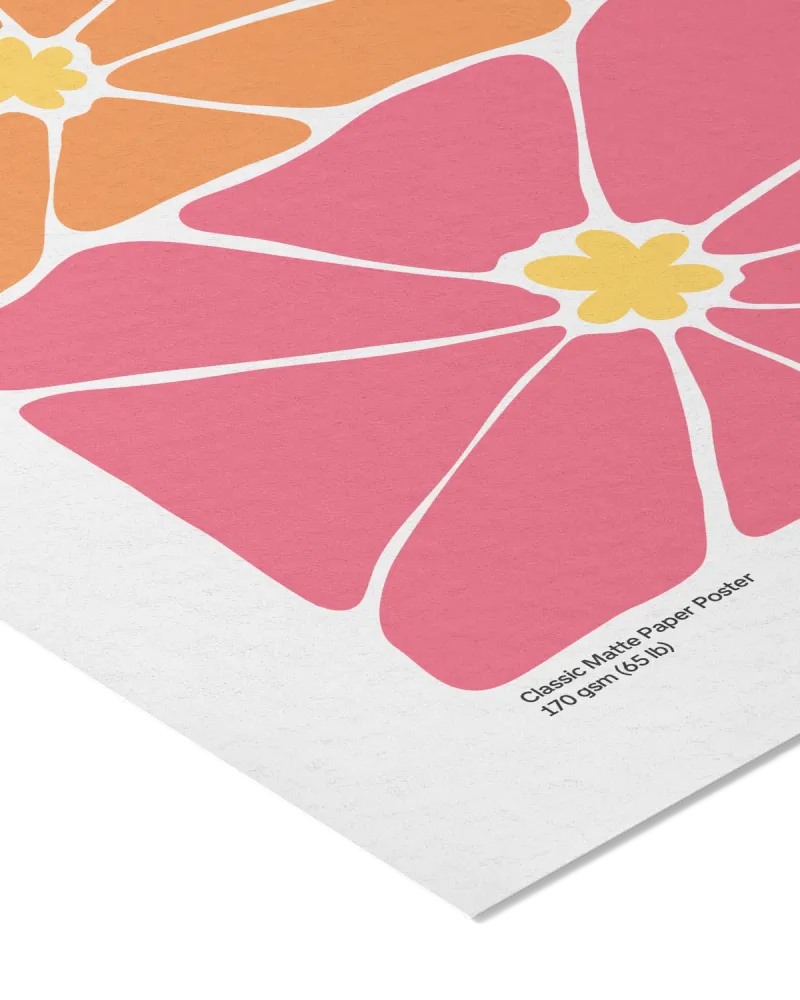 Crane Red Blooms - Poster