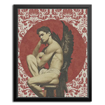 Vintage angel man sitting