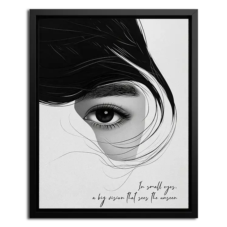 Framed Canvas of Asian girl eye