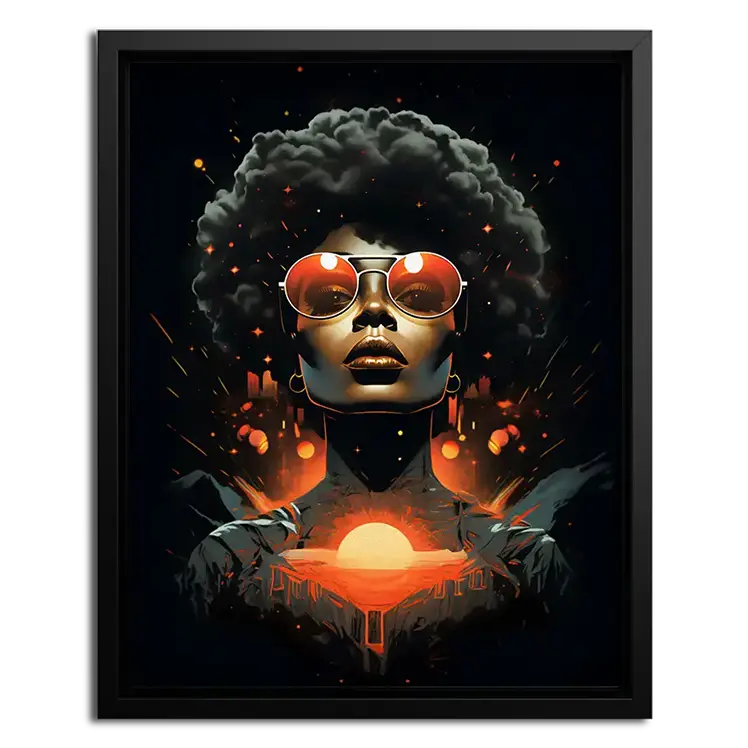 Framed Canvas of Black women Art