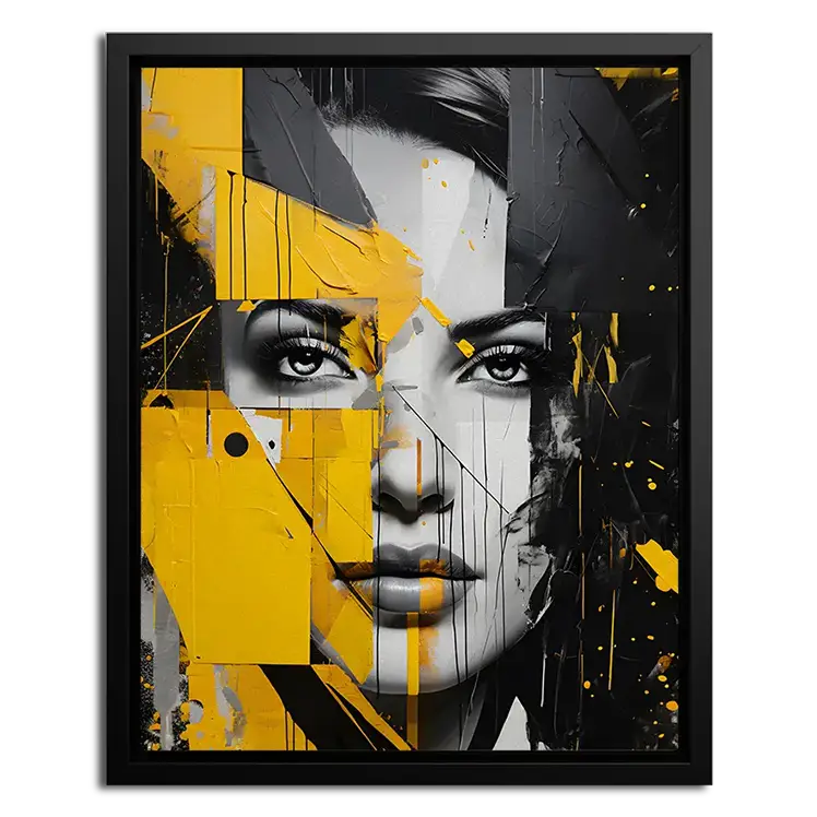 Framed Canvas of Urban Women Painting