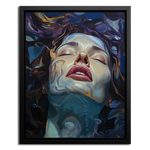 Framed Canvas Woman under water Liquid 3