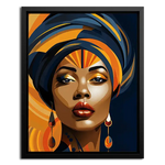 Framed Canvas of Women in turban