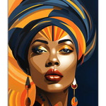 Poster Women Blue Turban