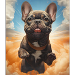 Poster of french bulldog in the sky
