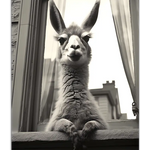 Lhama Window Neighbor - Poster