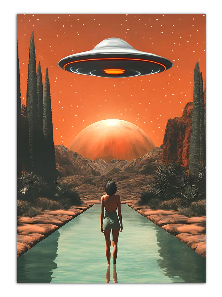 Size chart UFO poster print