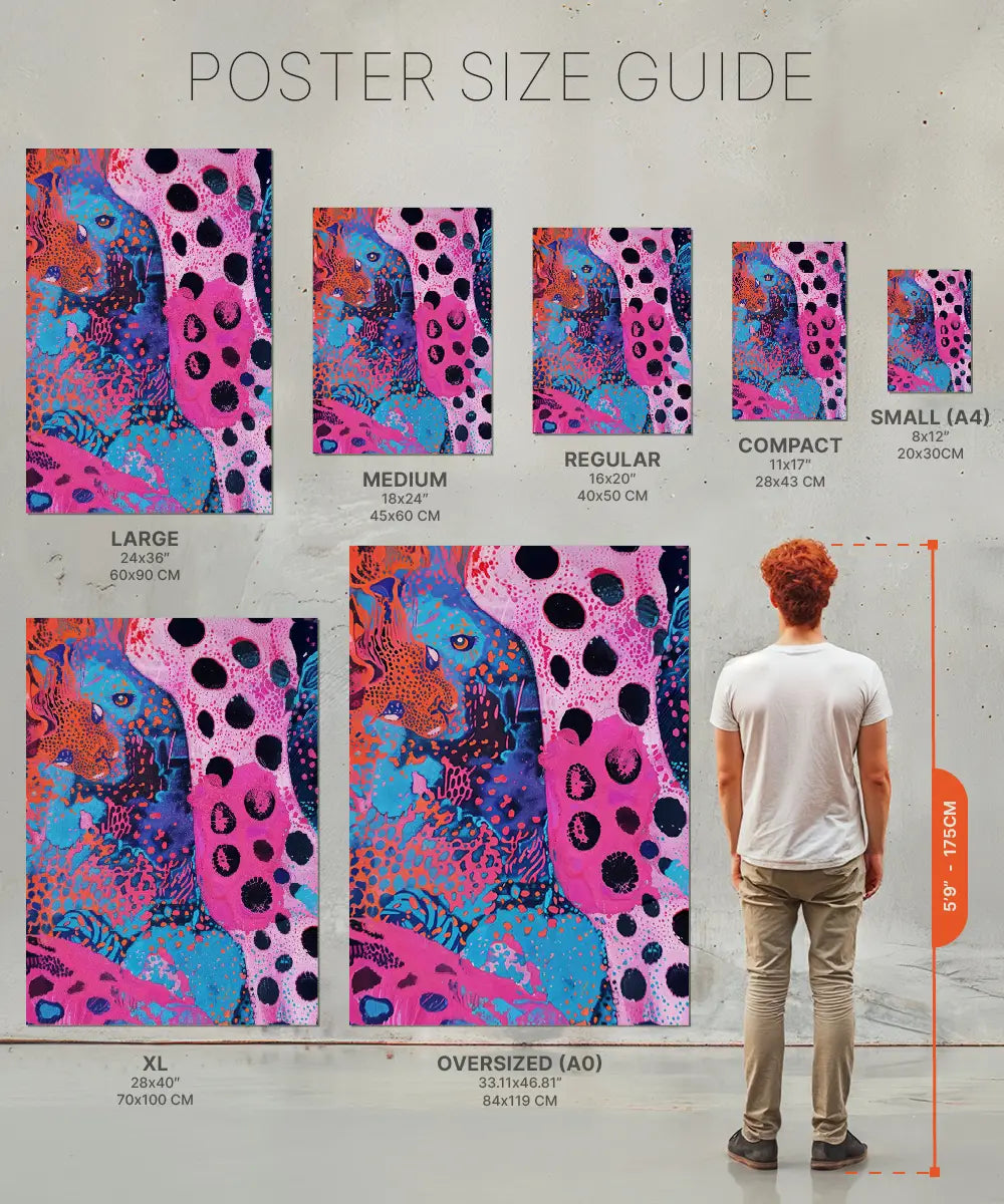 posters size abstract giraffe art