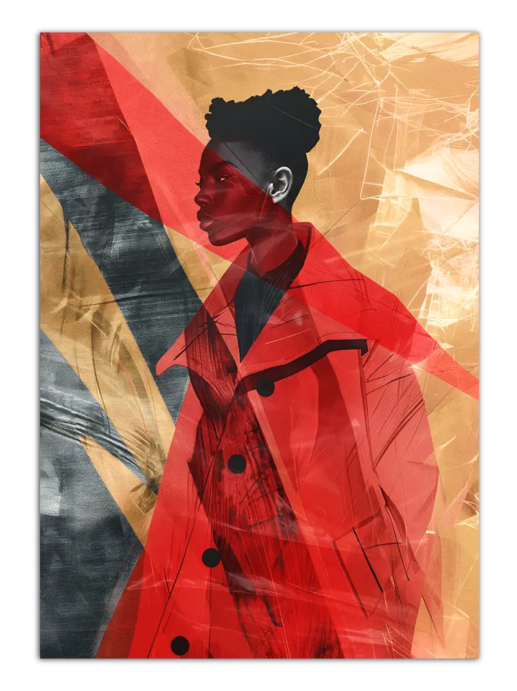 Poster Red Coat Women Prints