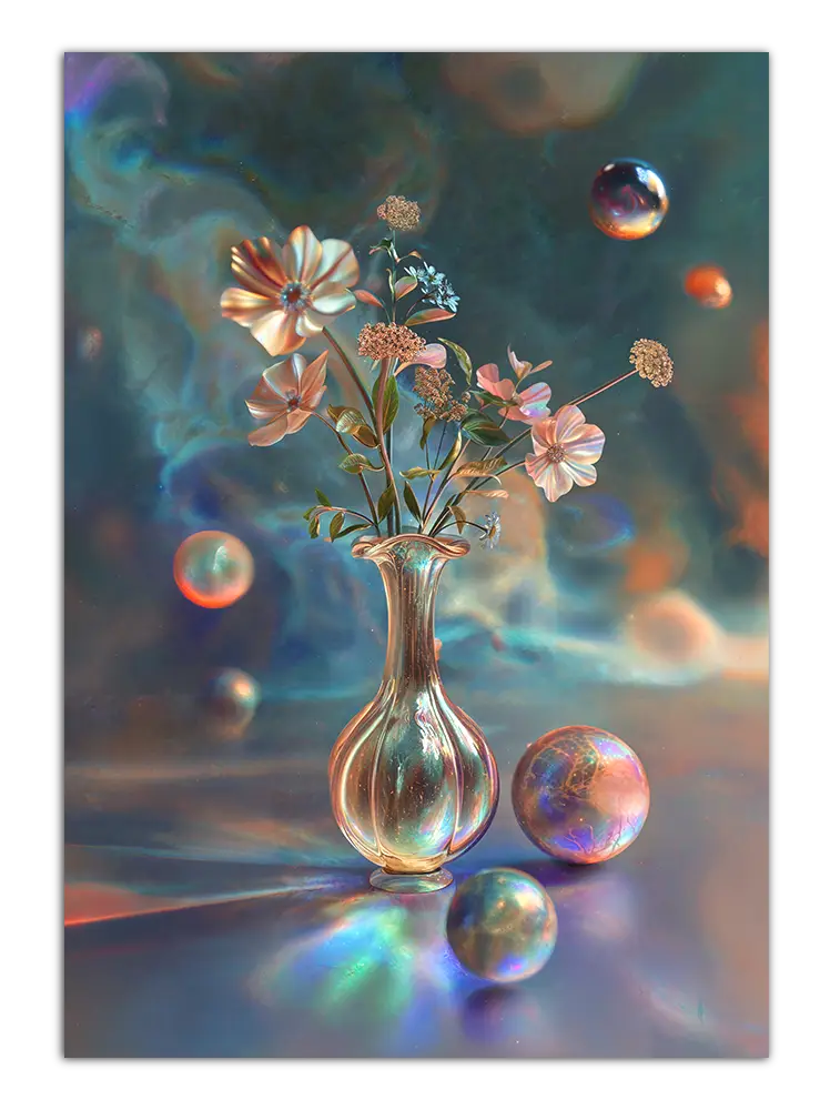 Futuristic Cosmic Vase Art print