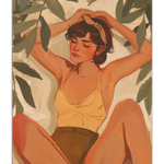 Poster Mockup of Girl under tree Print